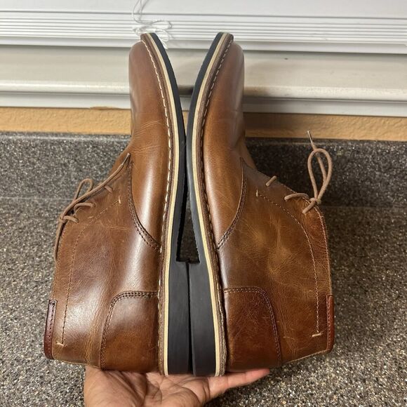 Steve Madden Chukka Cognac Leather Lace Up Boots Men\'s Size 10.5 Comfort Casual main image 13